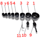 Wood Hole Saw 11 pcs Set P3