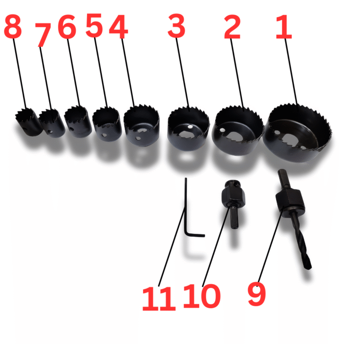 Wood Hole Saw 11 pcs Set P3